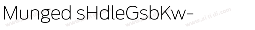 Munged sHdleGsbKw字体转换